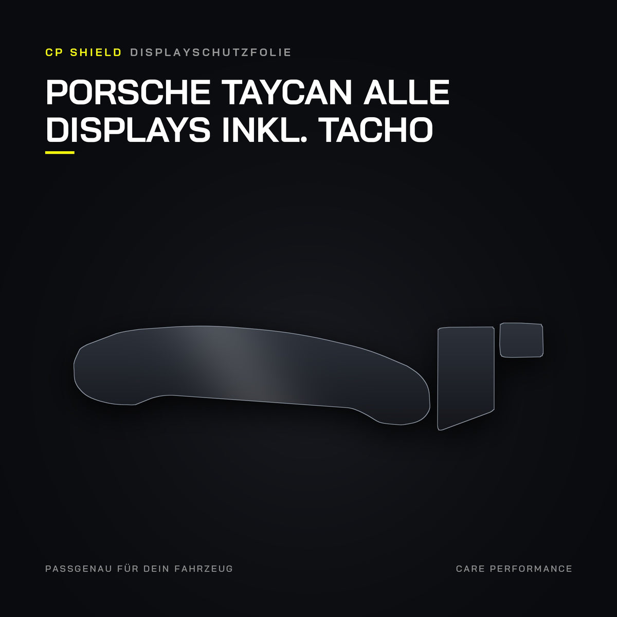 CP Shield Displayschutzfolie Porsche Taycan alle Displays inkl. Tacho