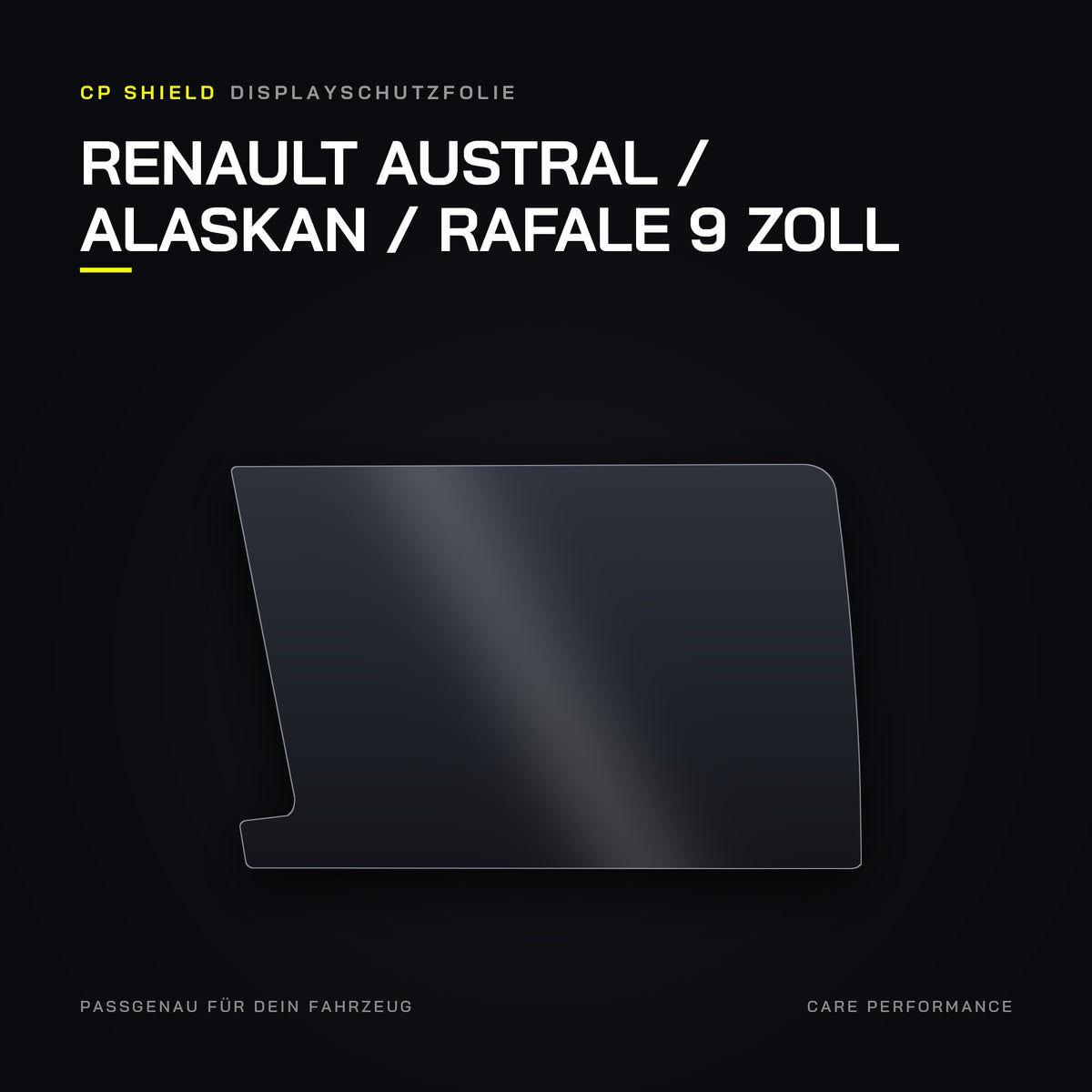 CP Shield Displayschutzfolie Renault Austral / Alaskan / Rafale 9 Zoll