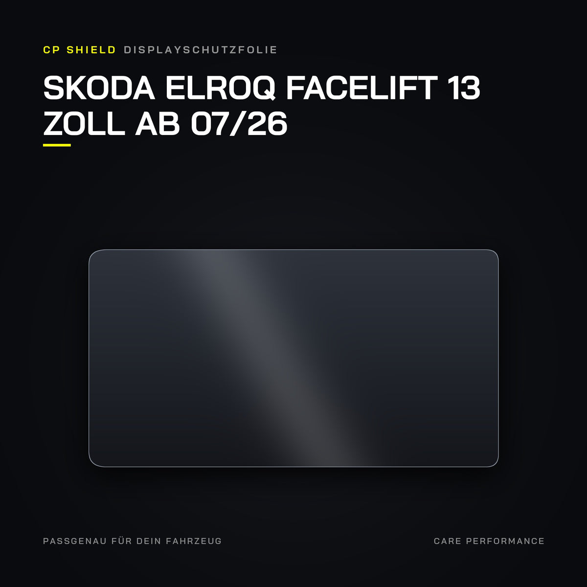 CP Shield Displayschutzfolie Skoda Elroq Facelift 13 Zoll ab 07/26
