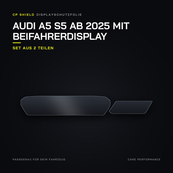 Displayschutzfolie Audi A5 S5 ab 2025 mit Beifahrerdisplay