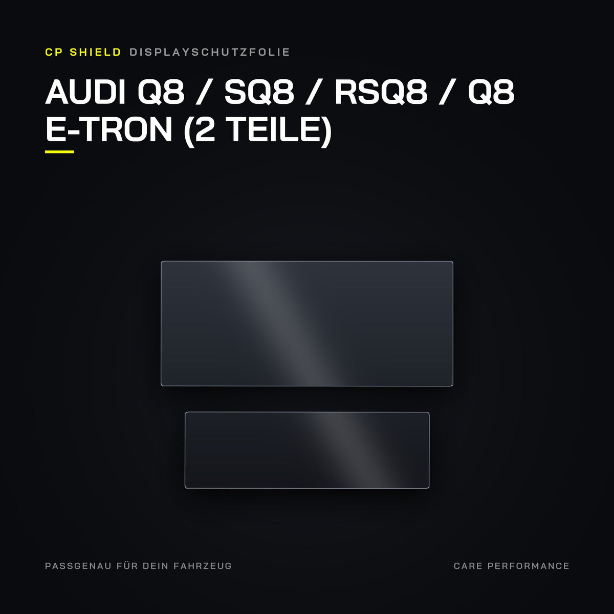 CP Shield Displayschutzfolie Audi Q8 / SQ8 / RSQ8 / Q8 e-tron (2 Teile)