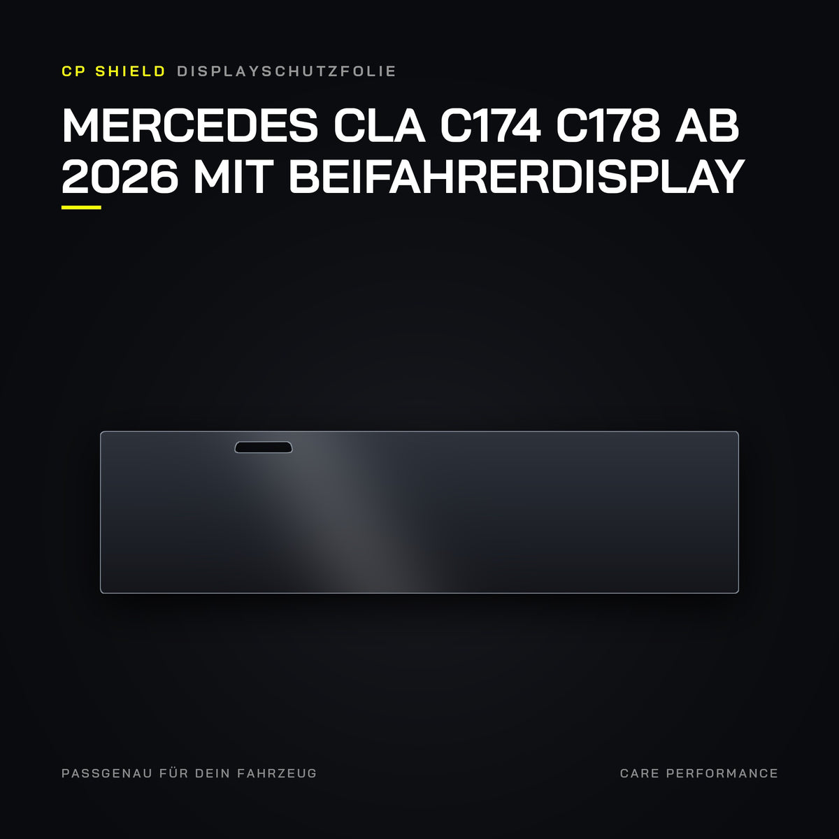 CP Shield Displayschutzfolie Mercedes CLA C174 C178 ab 2026 mit Beifahrerdisplay