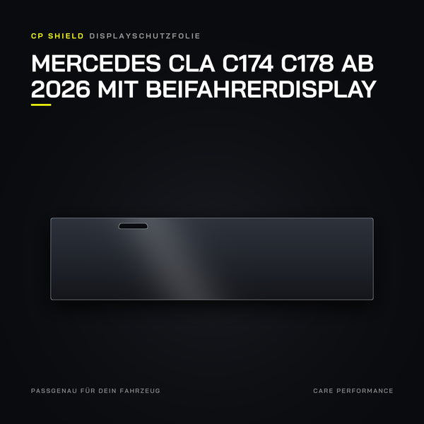 Displayschutzfolie Mercedes CLA C174 C178 ab 2026 mit Beifahrerdisplay