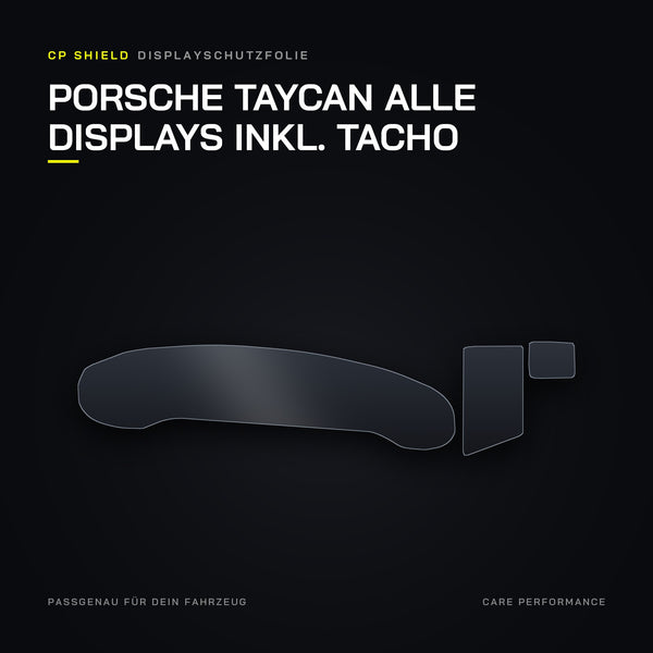 Displayschutzfolie Porsche Taycan alle Displays inkl. Tacho
