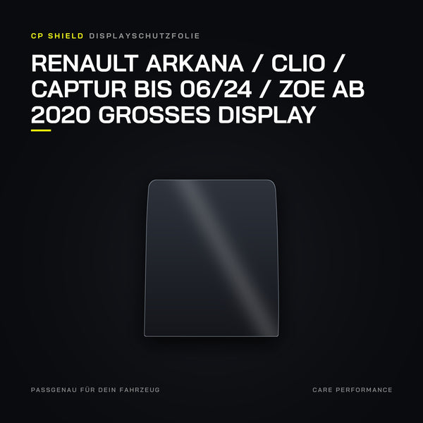 Displayschutzfolie Renault Arkana / Clio / Captur bis 06/24 / Zoe ab 2020 großes Display