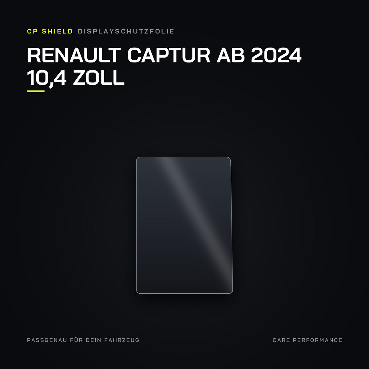 CP Shield Displayschutzfolie Renault Captur ab 2024 10,4 Zoll