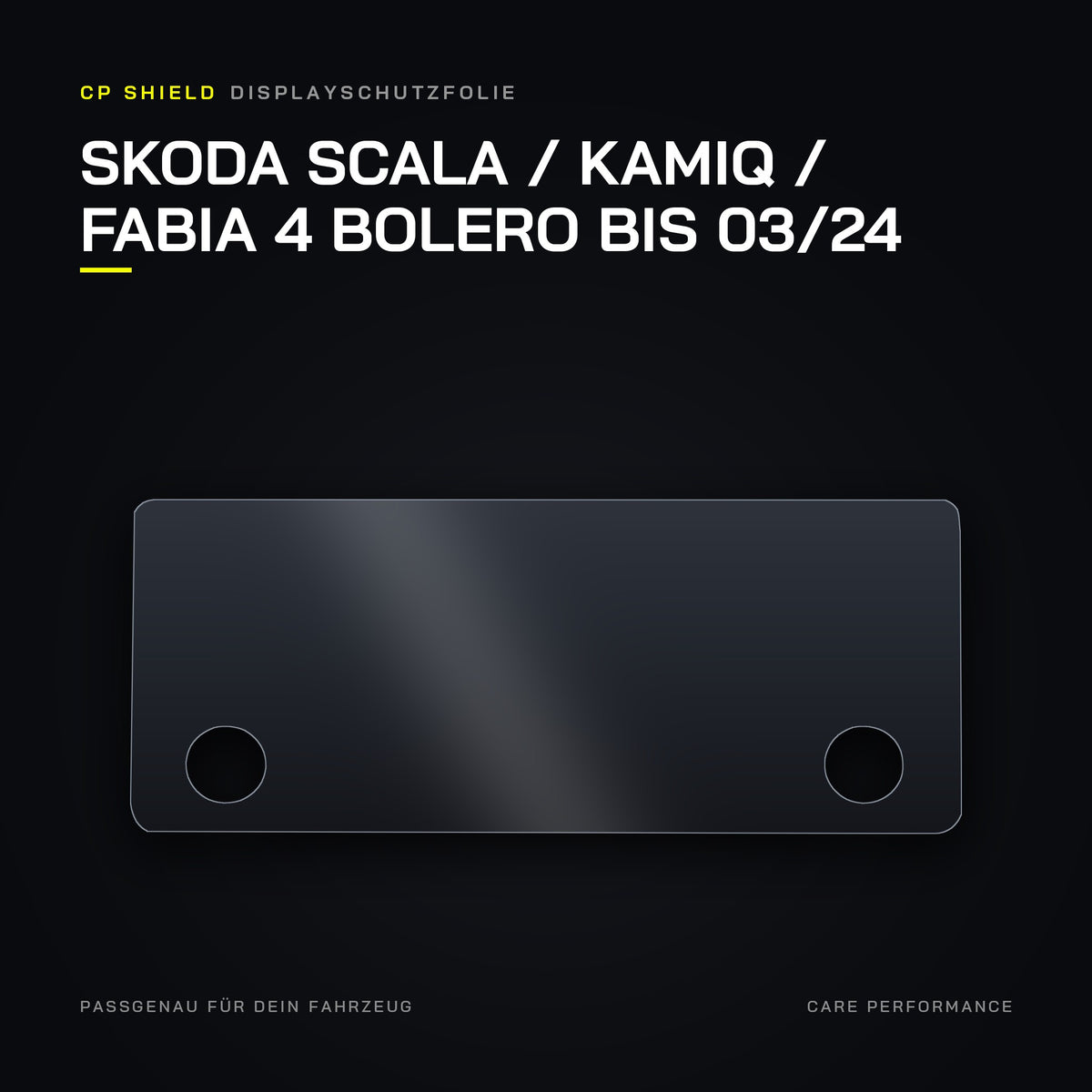 CP Shield Displayschutzfolie Skoda Scala / Kamiq / Fabia 4 Bolero bis 03/24