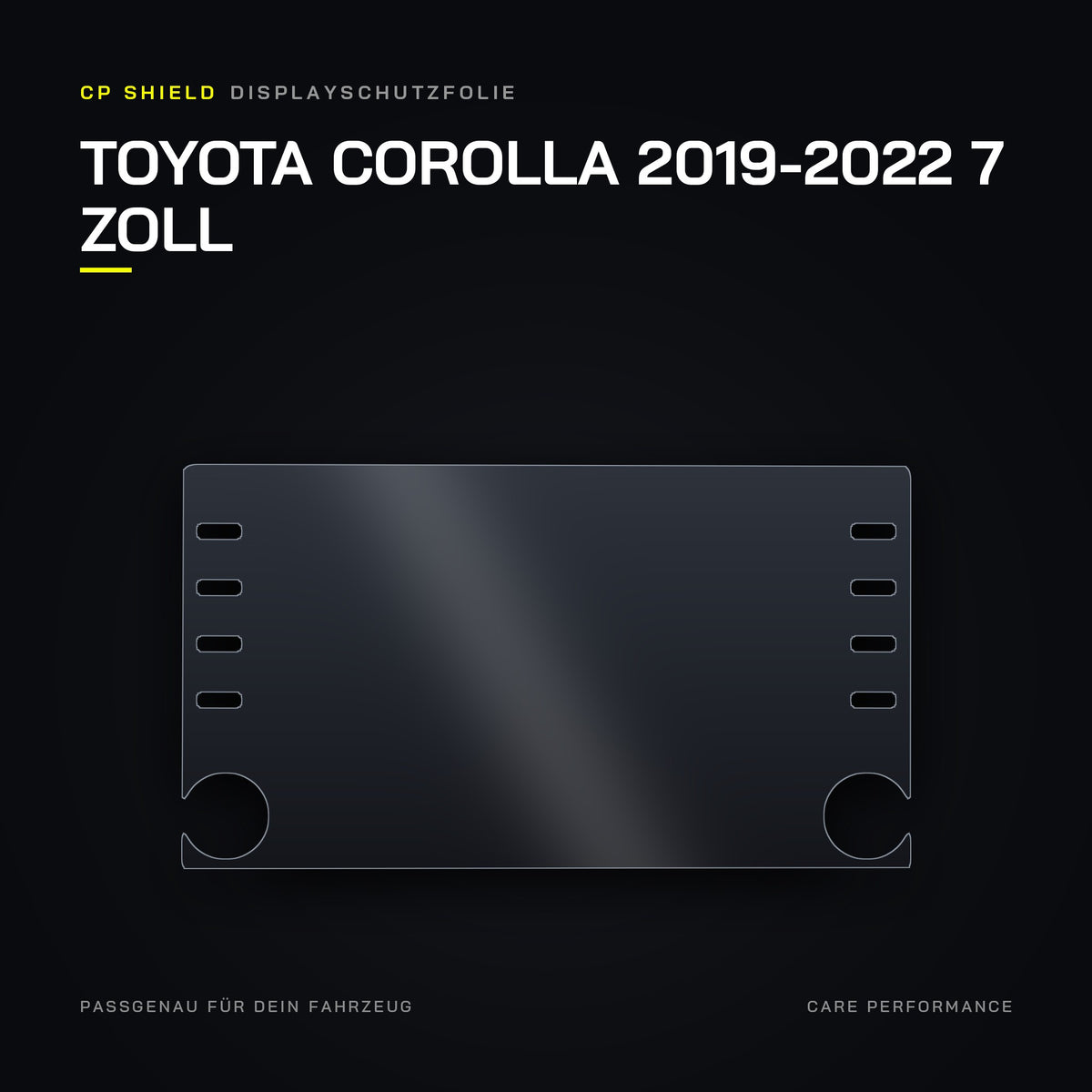 CP Shield Displayschutzfolie Toyota Corolla 2019-2022 7 Zoll