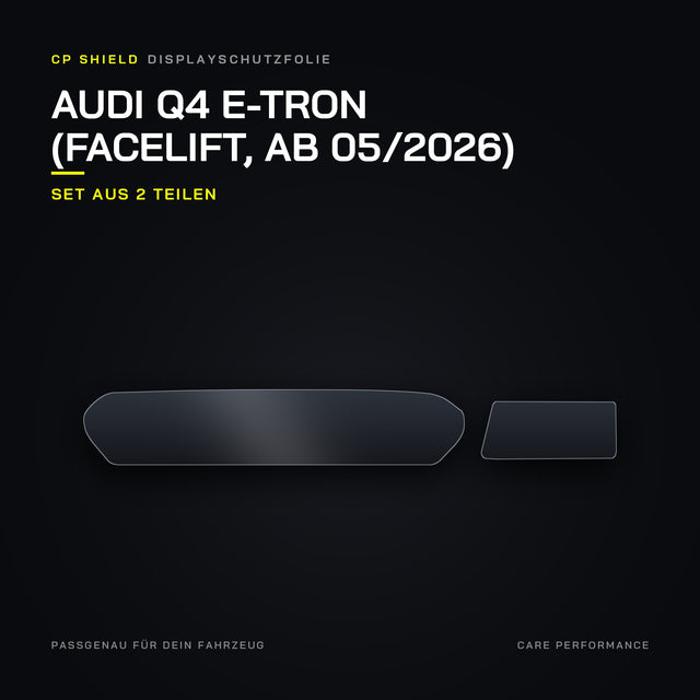 Displayschutzfolie Audi Q4 e-tron (Facelift, ab 05/2026)