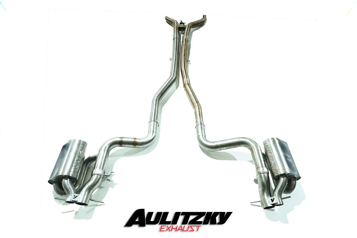 Aulitzky Exhaust ECE Abgasanlage 3" (76mm) ab OPF mit Klappensteuerung – Mercedes-Benz C-Klasse C63 AMG (W205/S205/C205) 476PS