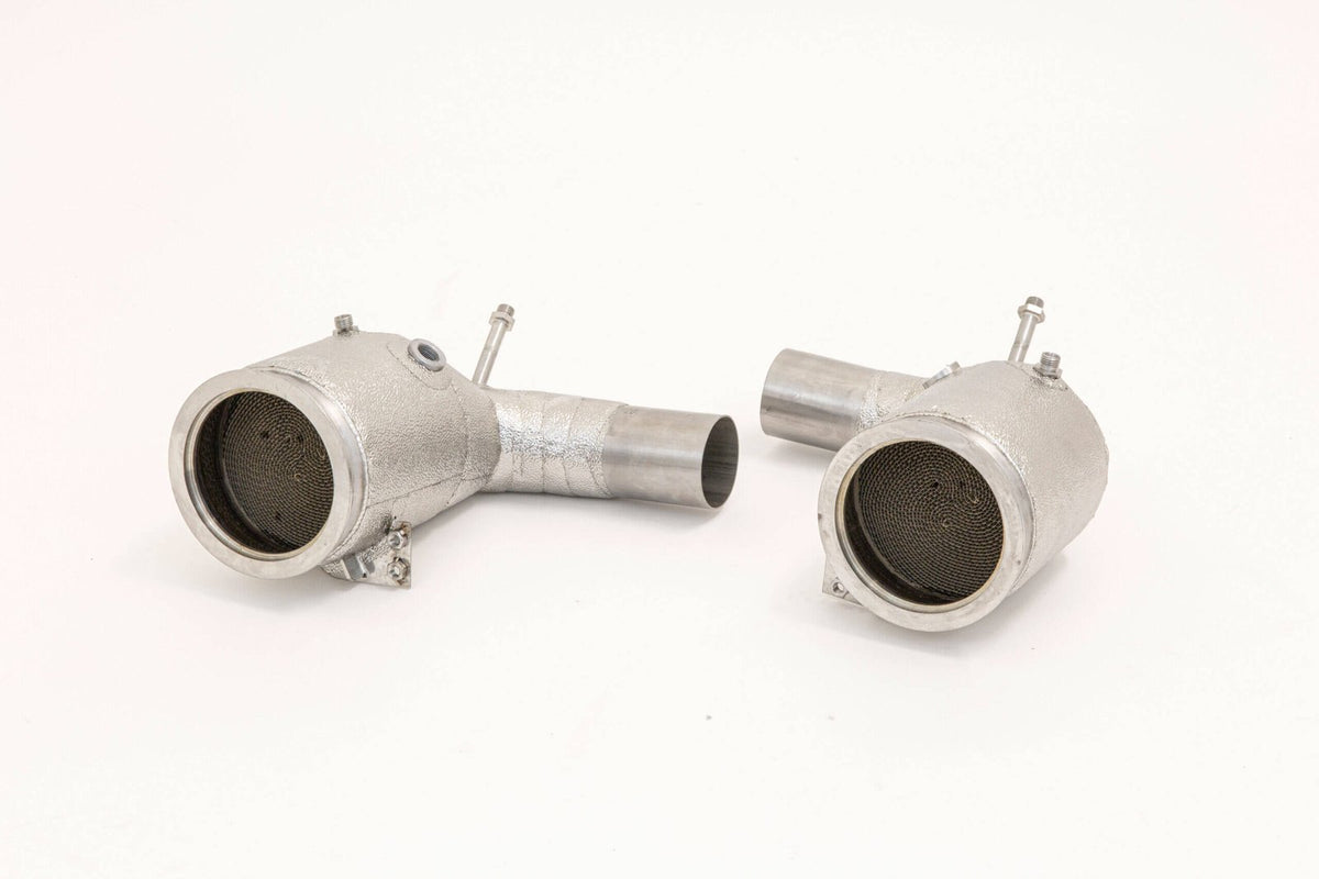 Aulitzky Exhaust Downpipes mit 2x Sport-Kat – Porsche 911 (992) 3.8 Turbo/S