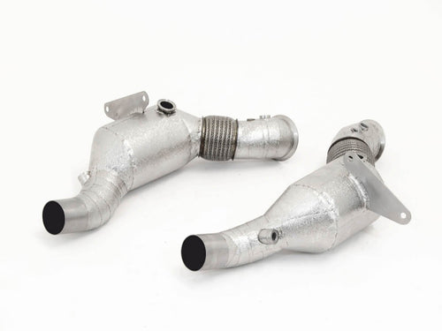 Aulitzky Exhaust Downpipe mit 2x -Sport-Kats – Ferrari F8 Tributo/Spider 721PS