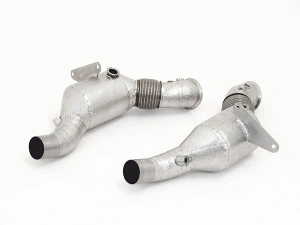 Aulitzky Exhaust Downpipe mit 2x -Sport-Kats – Ferrari F8 Tributo/Spider 721PS