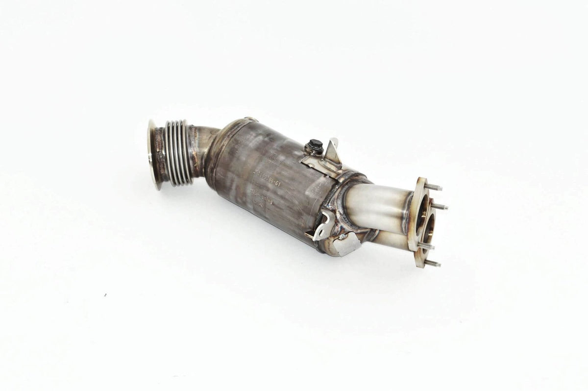 Aulitzky Exhaust ECE Downpipe 3" (76mm) mit Sport-Kat – BMW 135i/335i (E82/88/E90/E91/E92/E93) 306/326PS N55 – 300 Zellen