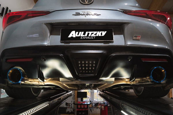 Aulitzky Exhaust ECE Endschalldämpfer 3" (76mm) mit Klappensteuerung – Toyota Supra 3.0 GR Legend (DB/A90) 340PS B58
