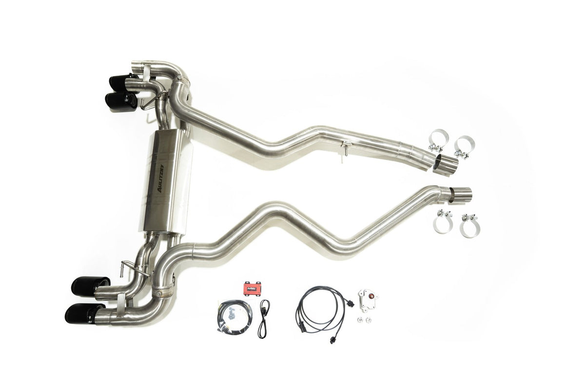 Aulitzky Exhaust ECE Endschalldämpfer 3" (76mm) mit Klappensteuerung – BMW Z4 M40i (G29) 340PS B58