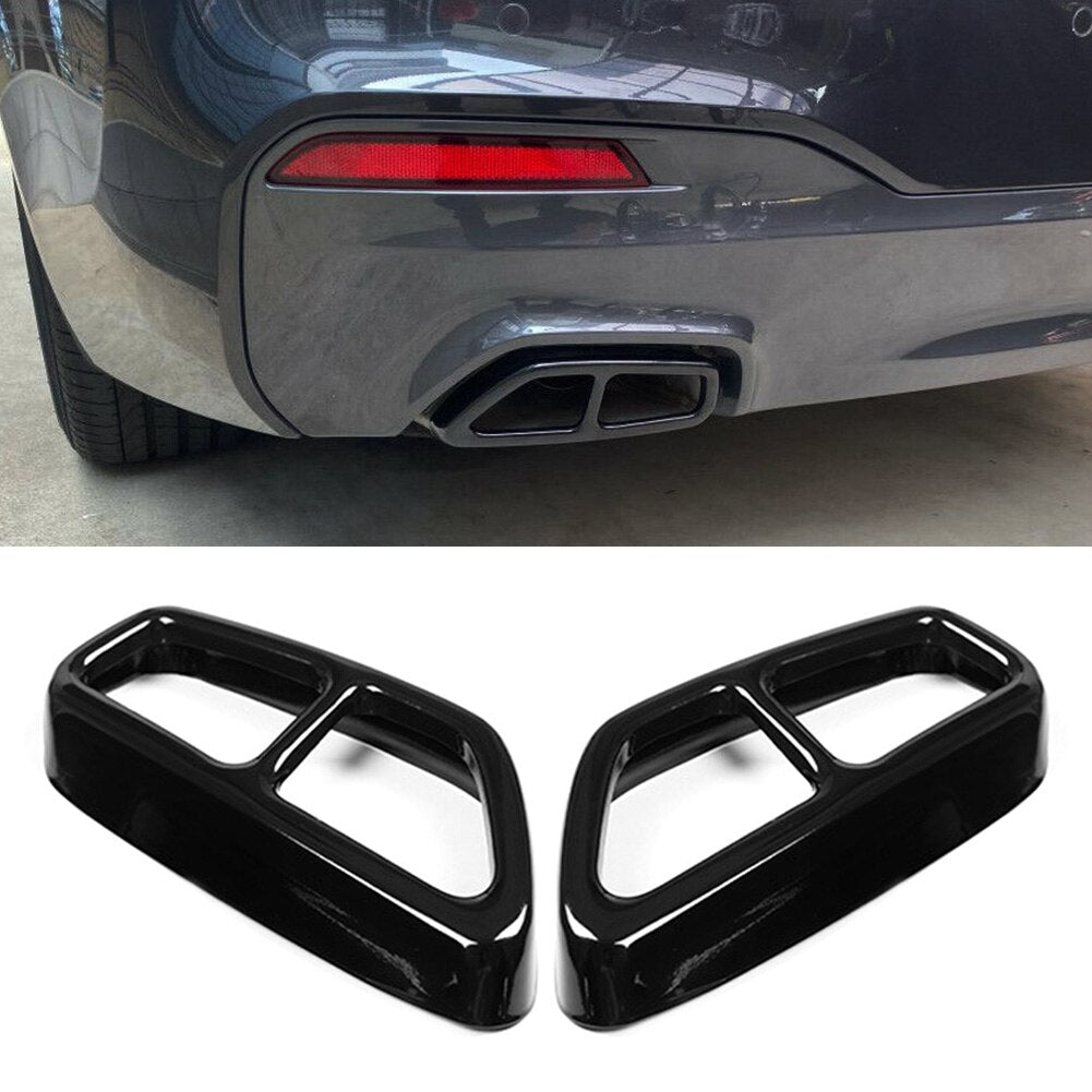 Carbonheld Auspuffblenden Silber / Schwarz – BMW 5er (G30/G31)