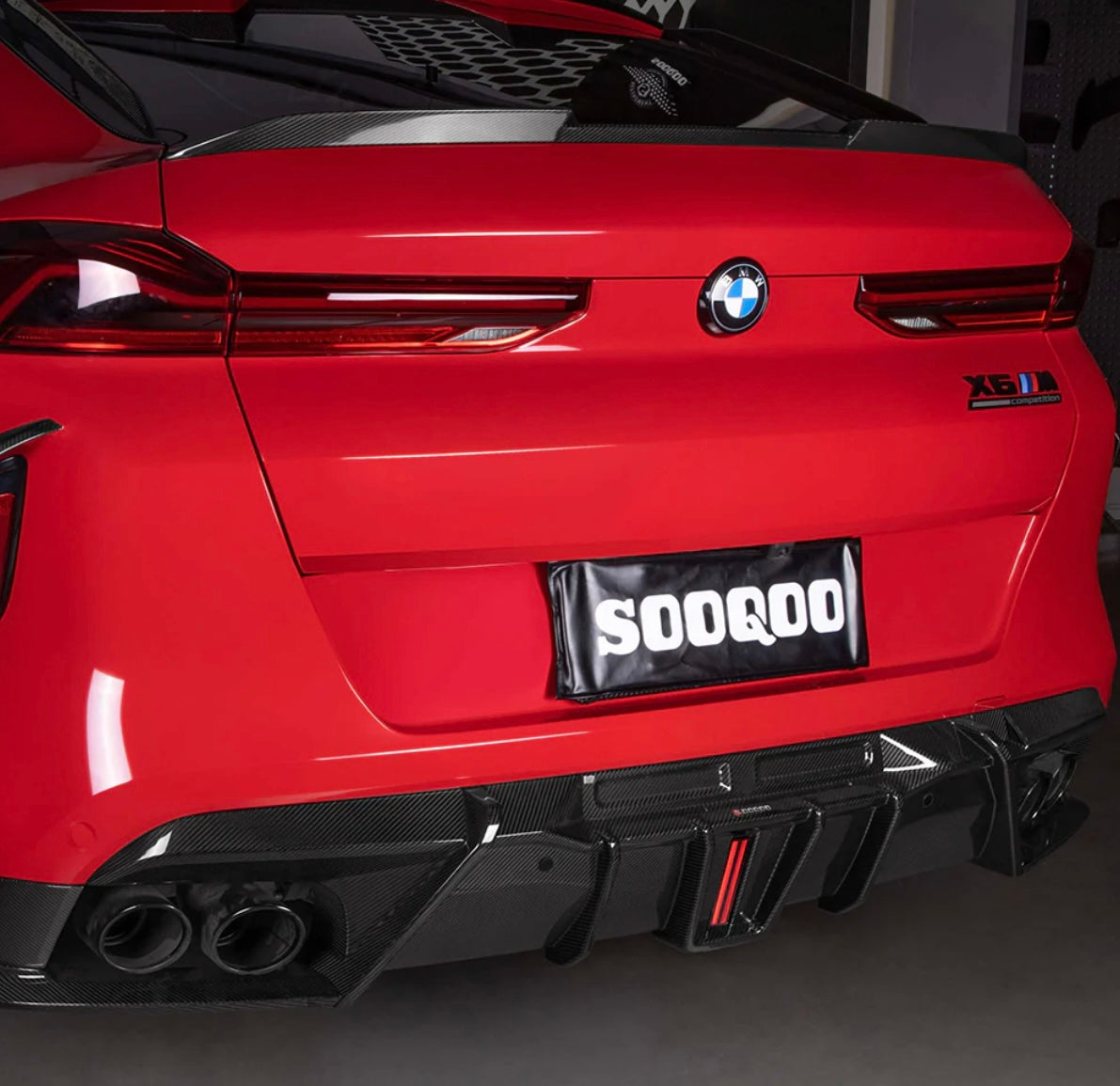 Carbonheld Carbon Diffusor mit Bremsleuchte – BMW X6 M (F96) LCI