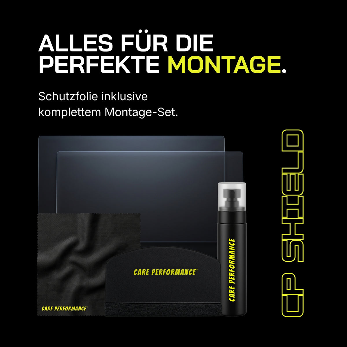 CP Shield Displayschutzfolie – Schutzfolie inklusive komplettem Montage-Set