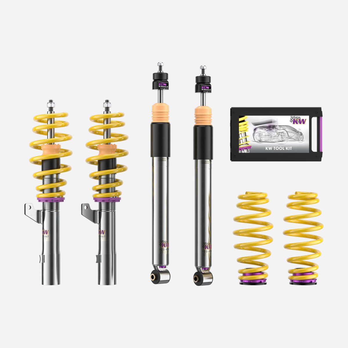 KW Gewindefahrwerk V3 inox – Polestar Polestar 2 2WD (Heckantrieb) (Typ V) – Abbildung ähnlich