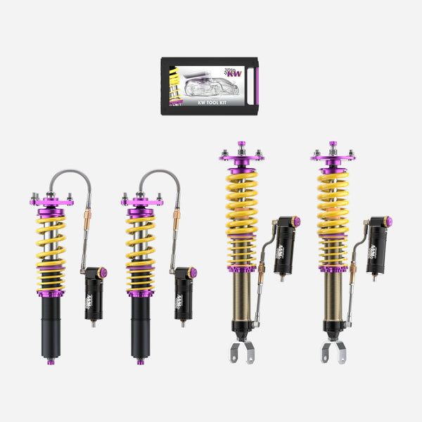 KW Gewindefahrwerk V4 Racing inkl. Stützlager – BMW M3 (F80), M4 (F82), M2 (F87) · Dämpfer Feder getrennt
